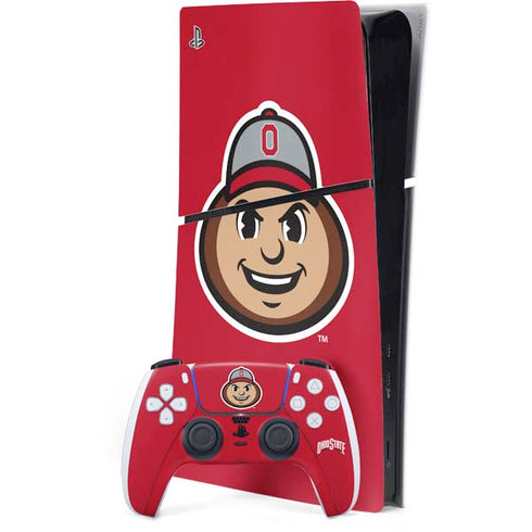 Ohio State University OSUBuckeyes Light Grey PlayStation PS5 Skins