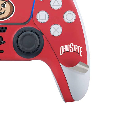 Ohio State University OSUBuckeyes Light Grey PS5 Slim Disk Bundle Skin