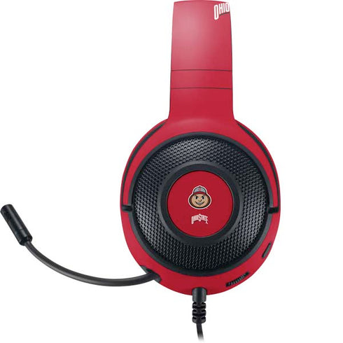 Ohio State University OSUBuckeyes Light Grey Razer Kraken X Skin