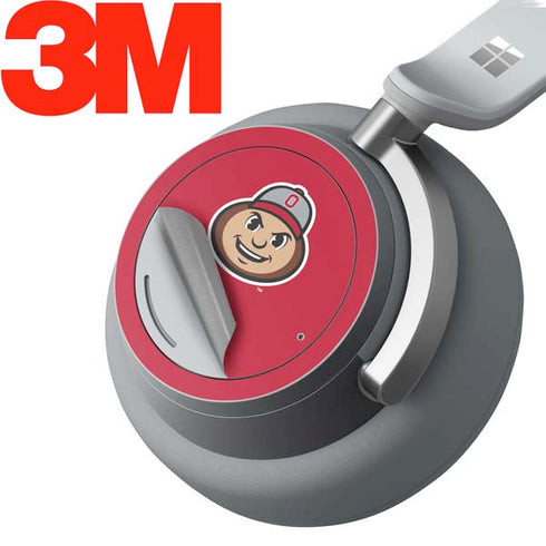 Ohio State University OSUBuckeyes Light Grey Surface Headphones Skin