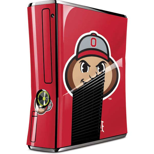 Ohio State University OSUBuckeyes Light Grey Xbox 360 Slim (2010) Skin