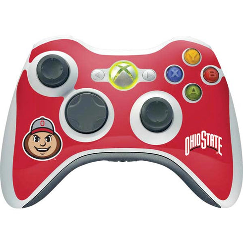 Ohio State University OSUBuckeyes Light Grey Xbox 360 Wireless Controller Skin