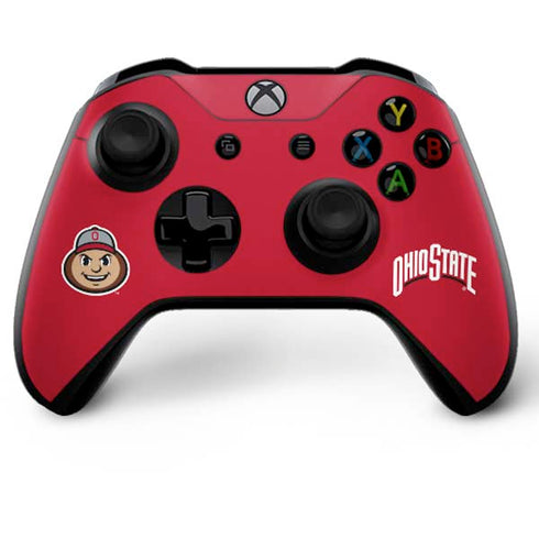Ohio State University OSUBuckeyes Light Grey Xbox One X Bundle Skin
