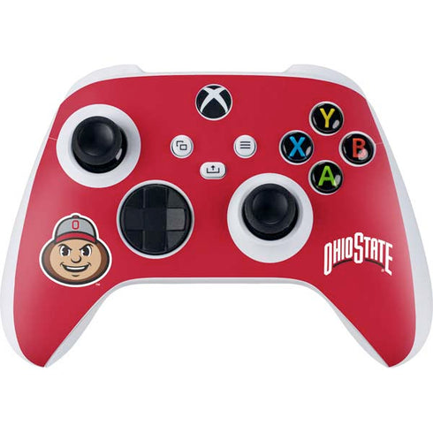 Ohio State University OSUBuckeyes Light Grey Xbox Series S Controller Skin