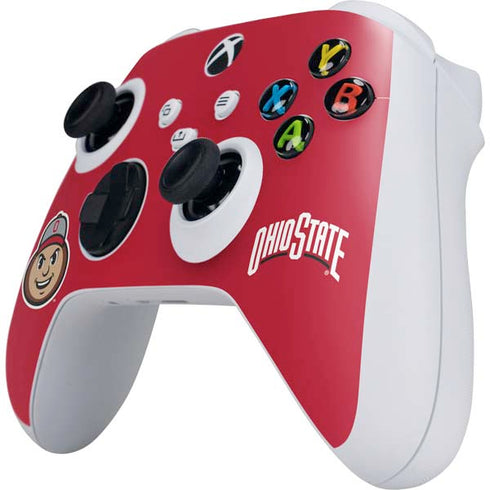 Ohio State University OSUBuckeyes Light Grey Xbox Series S Controller Skin