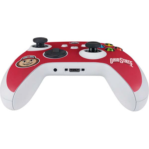 Ohio State University OSUBuckeyes Light Grey Xbox Series S Controller Skin