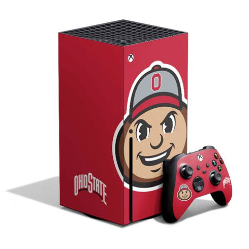 Ohio State University OSUBuckeyes Light Grey Xbox Series X Skins