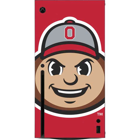 Ohio State University OSUBuckeyes Light Grey Xbox Series X Console Skin