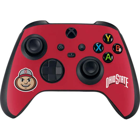 Ohio State University OSUBuckeyes Light Grey Xbox Series X Controller Skin