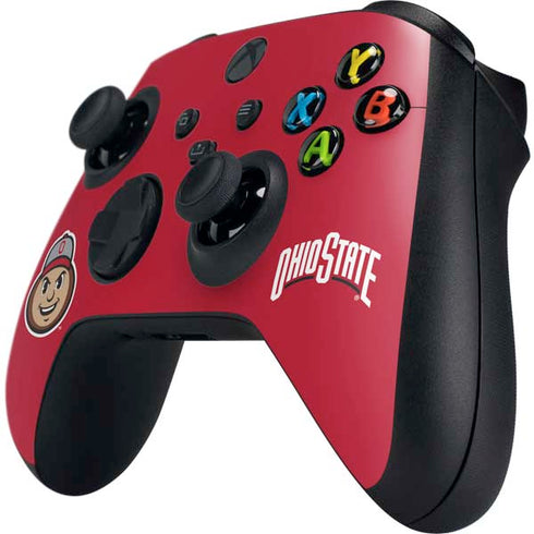 Ohio State University OSUBuckeyes Light Grey Xbox Series X Controller Skin