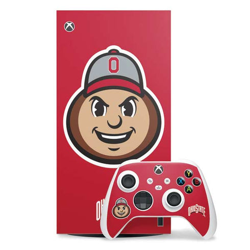 Ohio State University OSUBuckeyes Light Grey Xbox Series X Skins