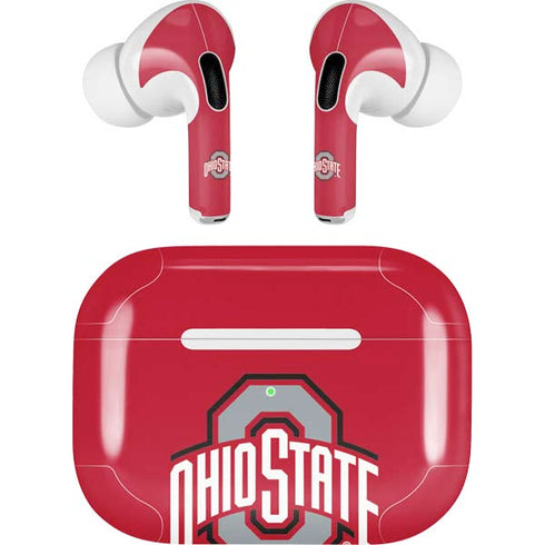 Ohio State University Buckeyes Red Logo AirPods Pro 2nd Gen Skin