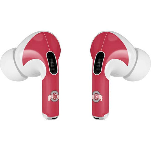 Ohio State University Buckeyes Red Logo AirPods Pro 2nd Gen Skin