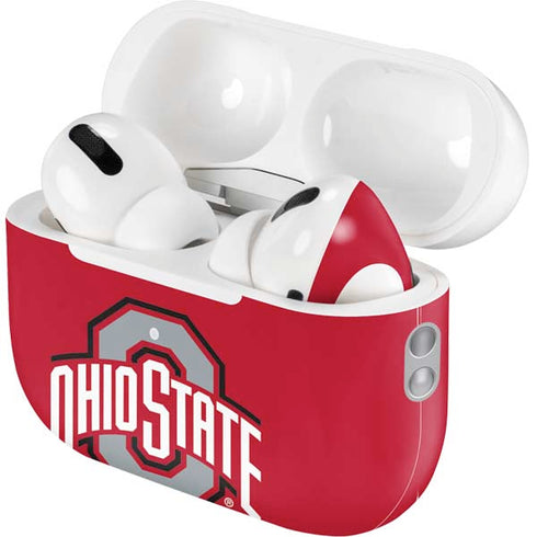 Ohio State University Buckeyes Red Logo AirPods Pro 2nd Gen Skin