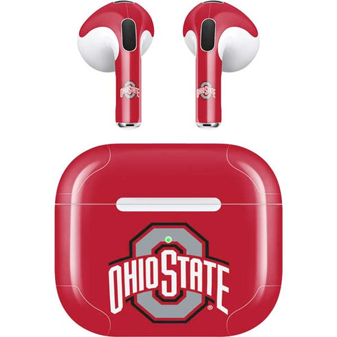 Ohio State University Buckeyes Red Logo Apple AirPods (3rd Gen 2021) Skin