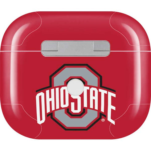 Ohio State University Buckeyes Red Logo Apple AirPods (3rd Gen 2021) Skin