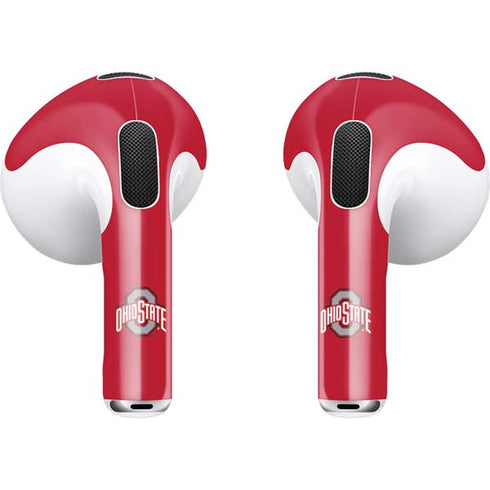 Ohio State University Buckeyes Red Logo Apple AirPods (3rd Gen 2021) Skin