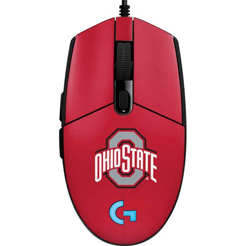 Ohio State University Buckeyes Red Logo G203 Prodigy RGB Wired Gaming Mouse Skin