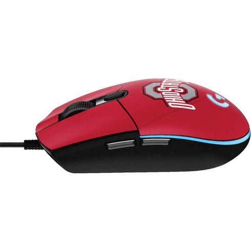 Ohio State University Buckeyes Red Logo G203 Prodigy RGB Wired Gaming Mouse Skin