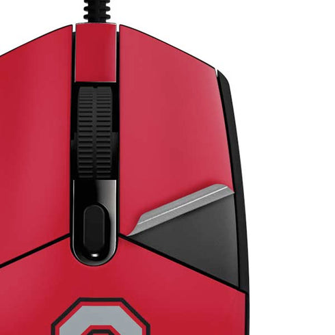 Ohio State University Buckeyes Red Logo G203 Prodigy RGB Wired Gaming Mouse Skin