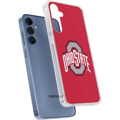 Ohio State University Buckeyes Red Logo Galaxy A55 5G Clear Case