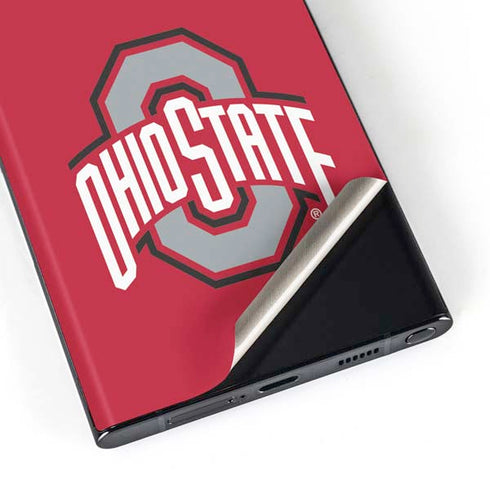 Ohio State University Buckeyes Red Logo Galaxy Skins