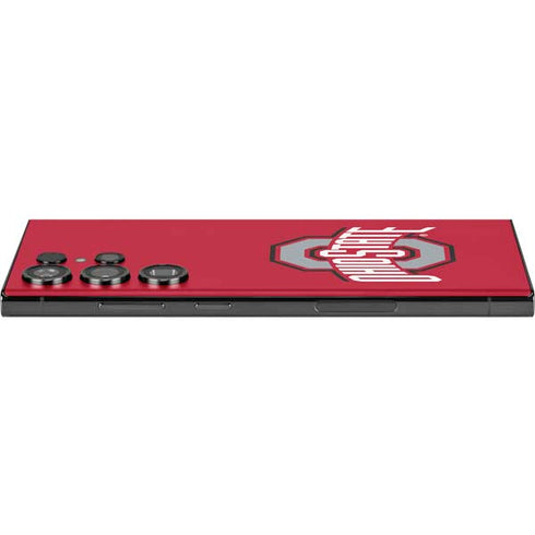 Ohio State University Buckeyes Red Logo Galaxy Skins