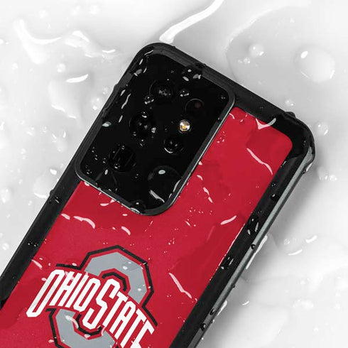 Ohio State University Buckeyes Red Logo Galaxy S24 Ultra Waterproof Case