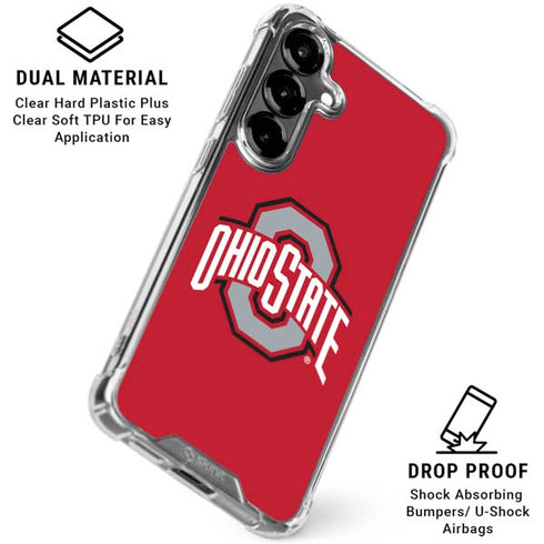 Ohio State University Buckeyes Red Logo Galaxy S26 Clear Case