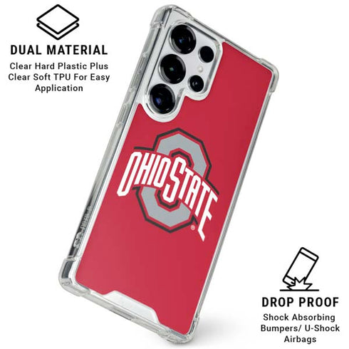 Ohio State University Buckeyes Red Logo Galaxy S26 Ultra Clear Case