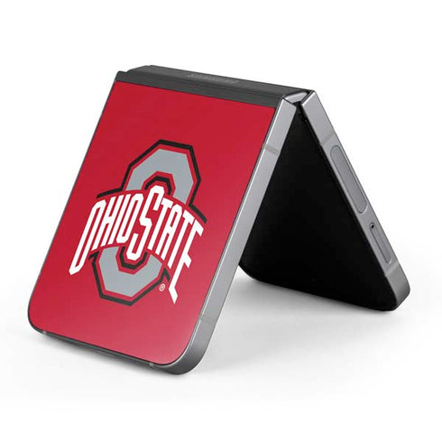 Ohio State University Buckeyes Red Logo Galaxy Z Flip6 Skin