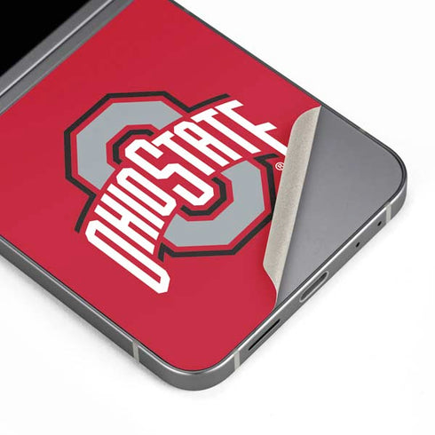 Ohio State University Buckeyes Red Logo Galaxy Z Flip6 Skin