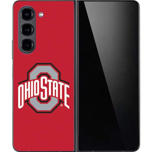 Ohio State University Buckeyes Red Logo Galaxy Z Fold5 5G Skin
