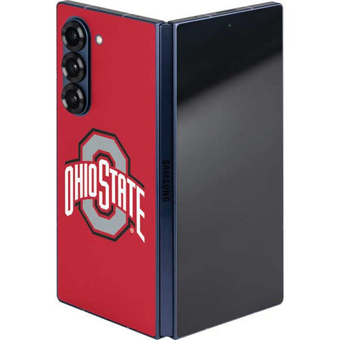 Ohio State University Buckeyes Red Logo Galaxy Z Fold6 Skin