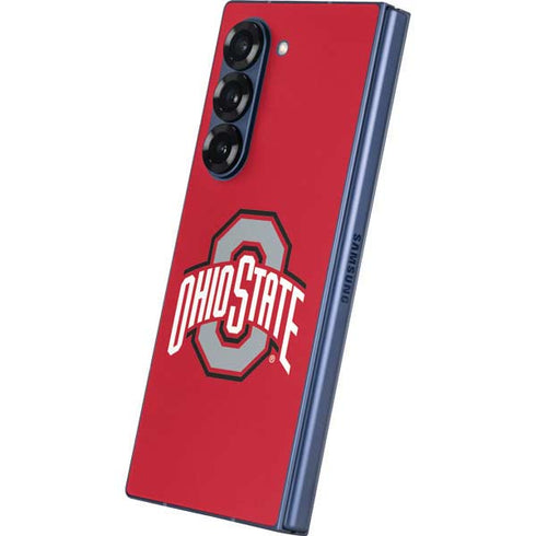 Ohio State University Buckeyes Red Logo Galaxy Z Fold6 Skin