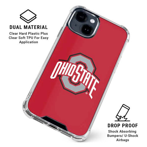 Ohio State University Buckeyes Red Logo iPhone 15 Clear Case