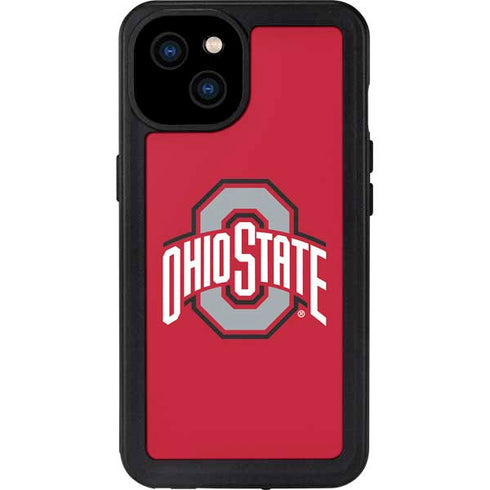 Ohio State University Buckeyes Red Logo iPhone 15 Plus Waterproof Case
