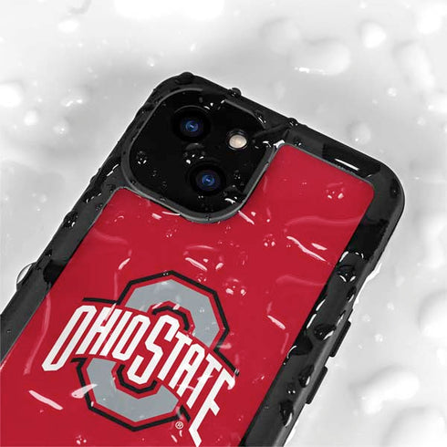 Ohio State University Buckeyes Red Logo iPhone 15 Plus Waterproof Case