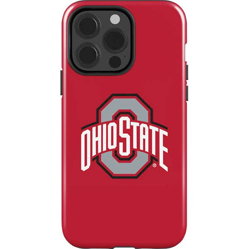 Ohio State University Buckeyes Red Logo iPhone 15 Pro Impact Case