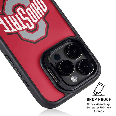 Ohio State University Buckeyes Red Logo iPhone 15 Pro Max Kickstand Case