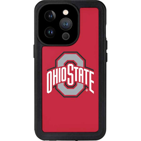Ohio State University Buckeyes Red Logo iPhone 15 Pro Waterproof Case