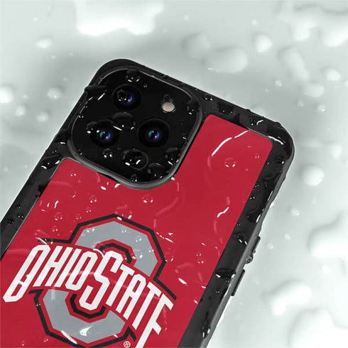 Ohio State University Buckeyes Red Logo iPhone 15 Pro Waterproof Case