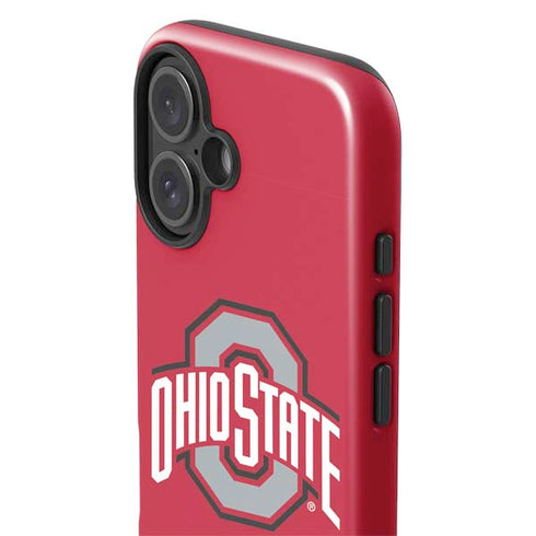 Ohio State University Buckeyes Red Logo iPhone 16 Impact Case