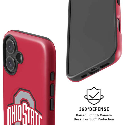 Ohio State University Buckeyes Red Logo iPhone 16 Magsafe Impact Case