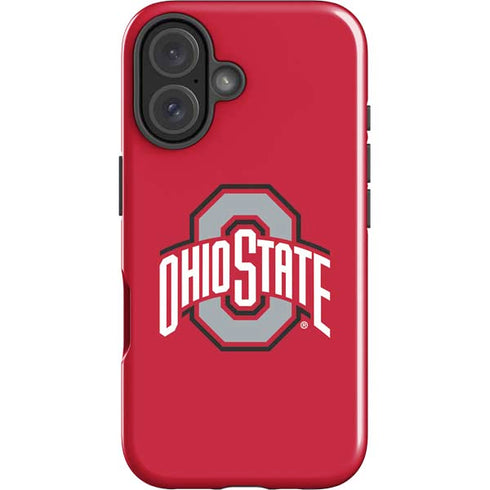 Ohio State University Buckeyes Red Logo iPhone 16 Plus Impact Case