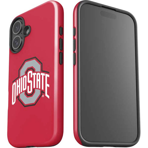 Ohio State University Buckeyes Red Logo iPhone 16 Plus Impact Case