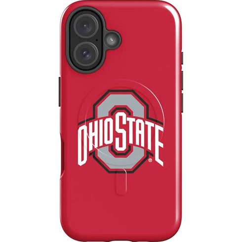 Ohio State University Buckeyes Red Logo iPhone 16 Plus Magsafe Impact Case