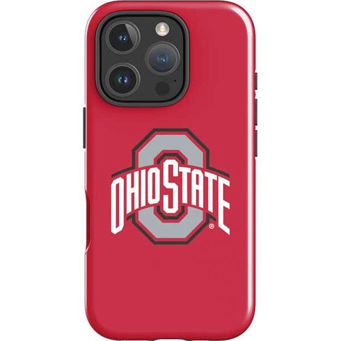 Ohio State University Buckeyes Red Logo iPhone 16 Pro Impact Case