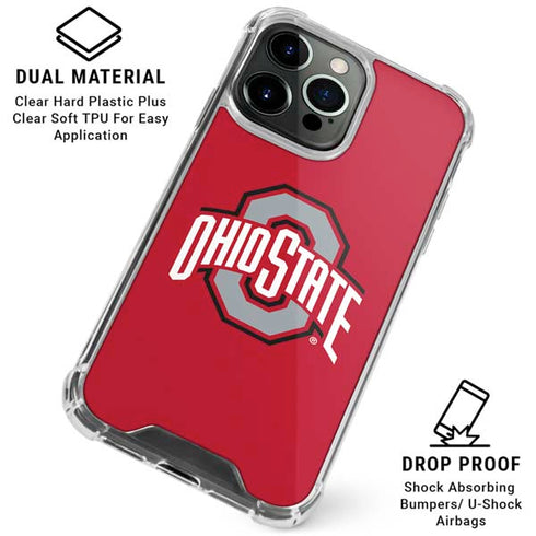Ohio State University Buckeyes Red Logo iPhone 16 Pro Max Clear Case