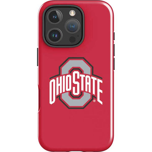 Ohio State University Buckeyes Red Logo iPhone 16 Pro Max Impact Case
